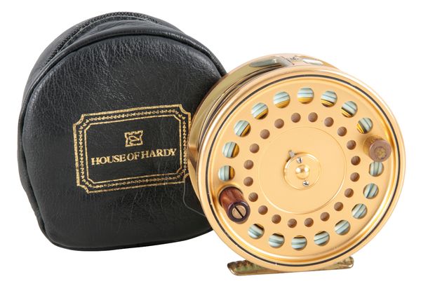HARDY: A GOLD SOVEREIGN 11/12 SALMON FLY REEL