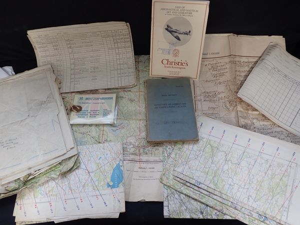 A NAVIGATOR'S, AIR BOMBER'S AND AIR GUNNER'S FLYING LOG BOOK