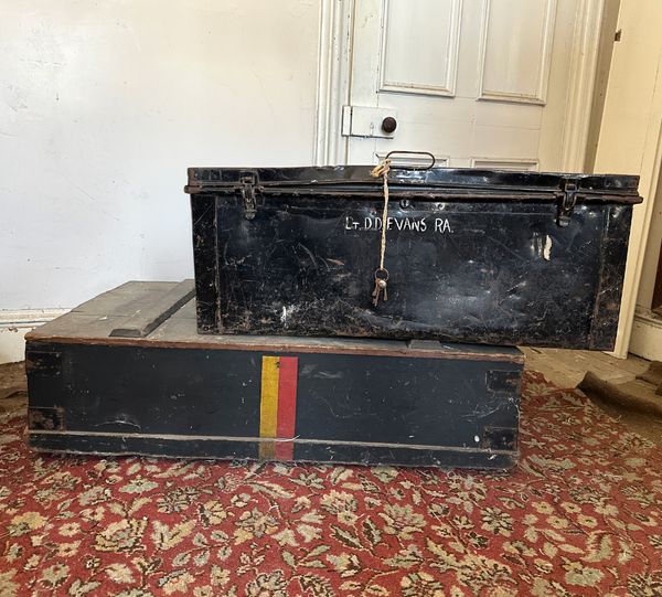 A PAINTED PINE CHEST