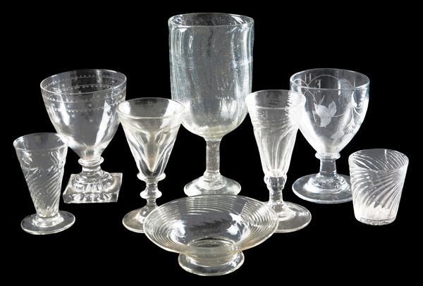 A WRYHTEN TWIST GLASS BEAKER