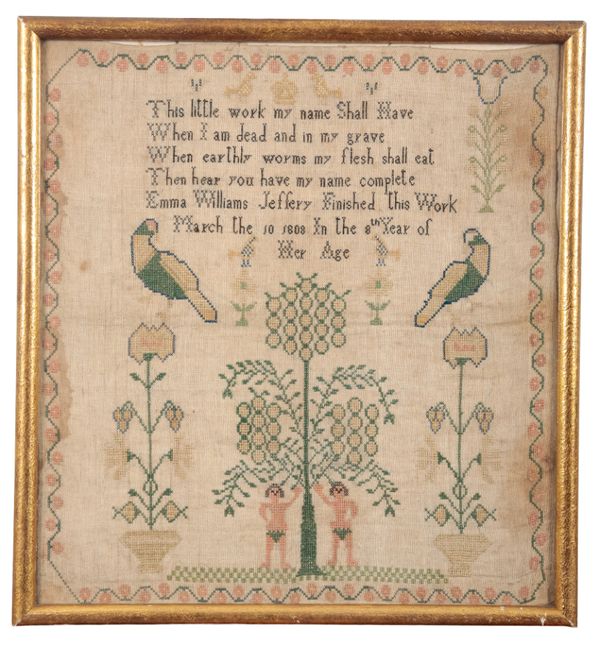 A NEEDLEWORK SAMPLER BY EMMA WILLIAMS JEFFERY