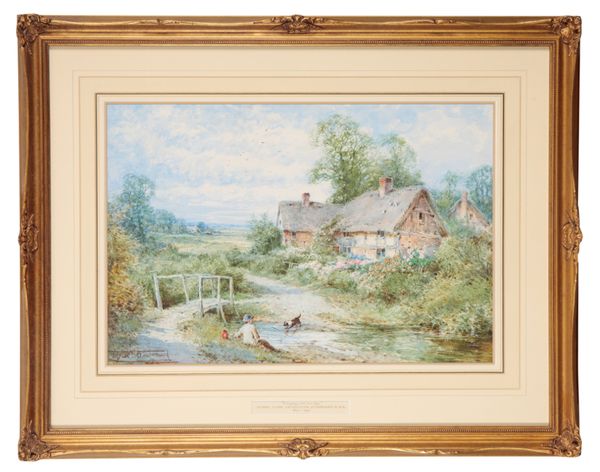 HENRY JOHN SYLVESTER STANNARD (1870-1951) 'Playing with the Dog'