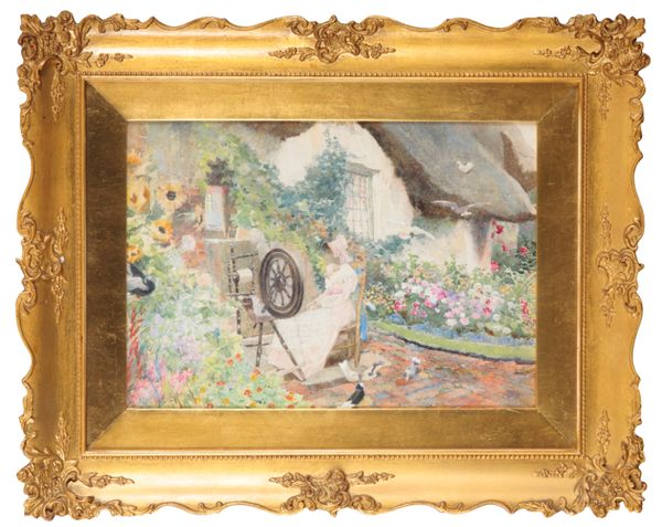 DAVID WOODLOCK (1842-1929) 'The Village Maid'