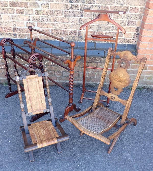 TWO VICTORIAN FOLDING CHAIRS