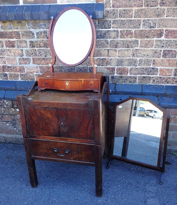 A GEORGE III MAHOGANY NIGHT TABLE