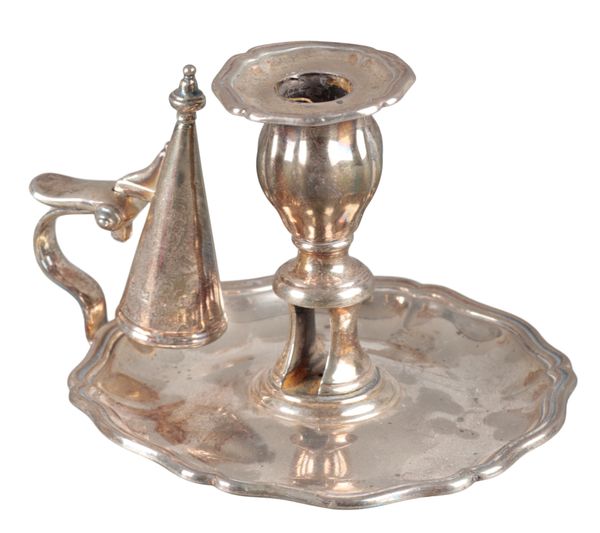 A VICTORIAN SILVER CHAMBERSTICK