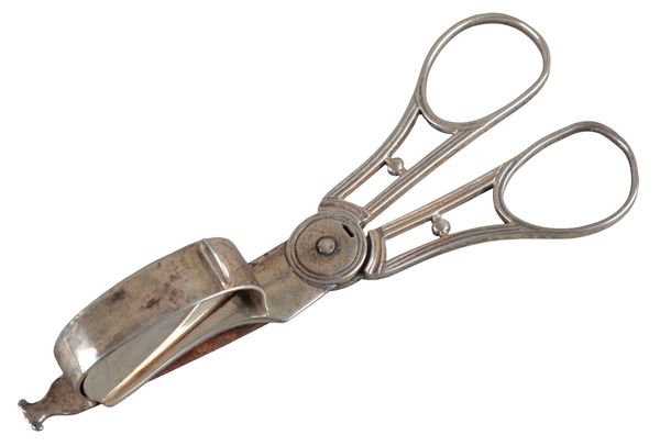 A PAIR OF GEORGE III SILVER WICK TRIMMERS