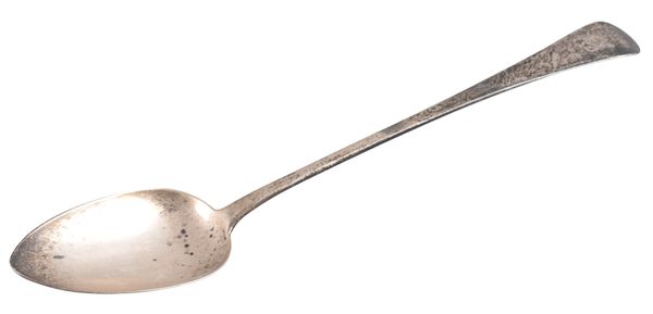 A GEORGE III SILVER OLD ENGLISH PATTERN BASTING SPOON
