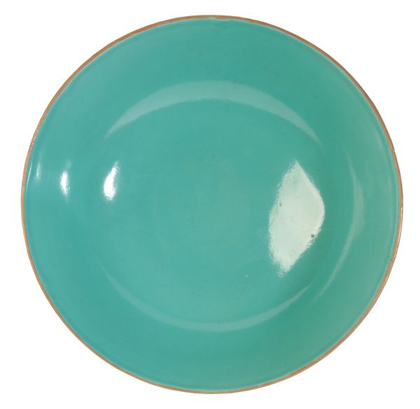 A CHINESE PORCELAIN BLUE GROUND BOWL