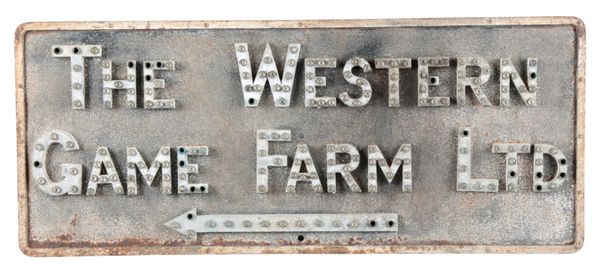 'THE WESTERN GAME FARM LTD' SIGN