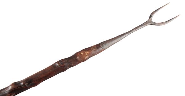 A WROUGHT IRON SALMON SPEAR