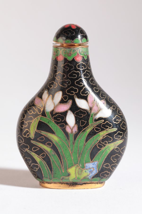 A CHINESE CLOISONNE SNUFF BOTTLE