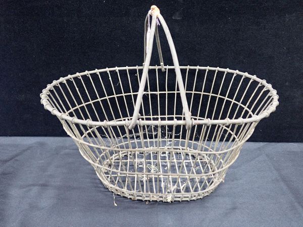 A FRENCH WIRE VEGETABLE BASKET