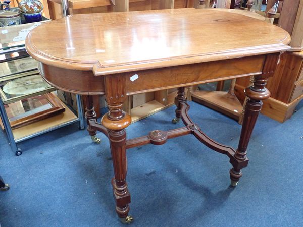 A FRENCH STYLE WALNUT CENTRE TABLE