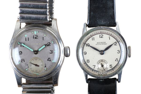CYMA: A STAINLESS STEEL MILITARY WRISTWATCH