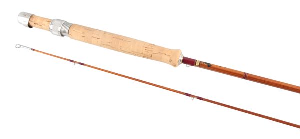 J. S. SHARPE'S LTD OF ABERDEEN: A TWO PIECE SPLIT CANE SCOTTIE 83 FLY ROD