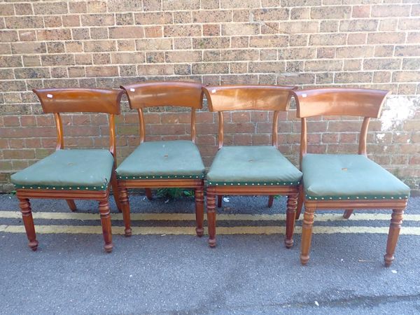 A SET OF FOUR EARLY VICTORIAN  MAHOGANY DINING CHAIRS