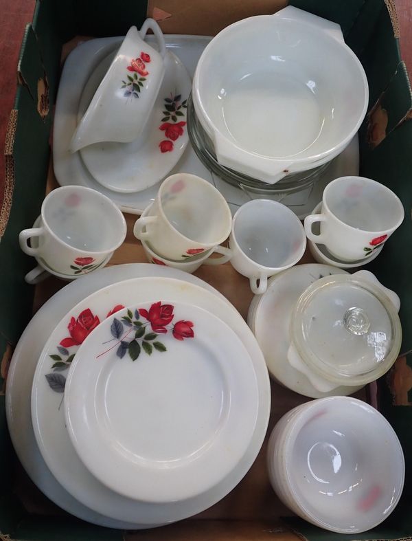 A PYREX PART DINNER AND TEA SERVICE