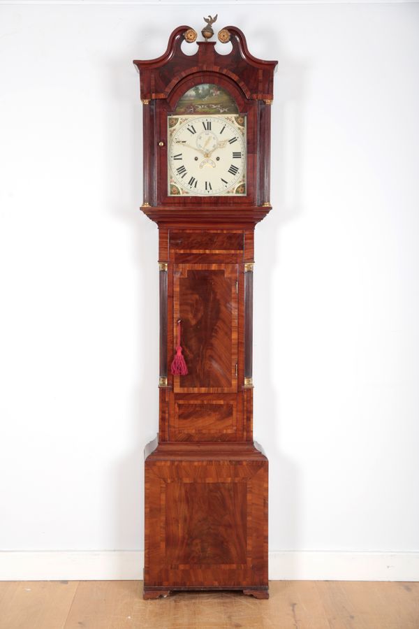 A MAHOGANY LONGCASE CLOCK