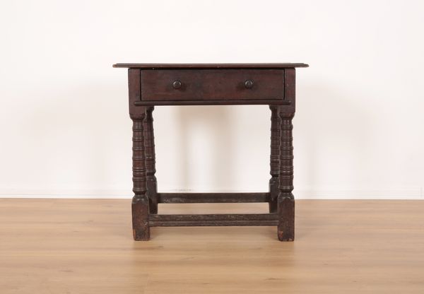 AN OAK SIDE TABLE