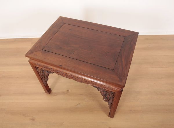 A CHINESE HARDWOOD OCCASIONAL TABLE