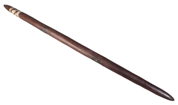 AN ABORIGINAL HEAVY HARDWOOD WAR CLUB OR DIGGING STICK