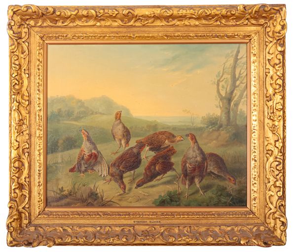 STEPHEN ELMER (1717-1796) A covey of partridges in a landscape