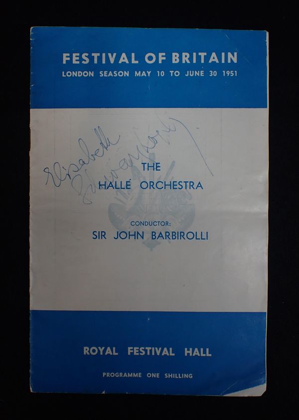 A FESTIVAL OF BRITAIN HALLE ORCHESTRA PROGRAMME