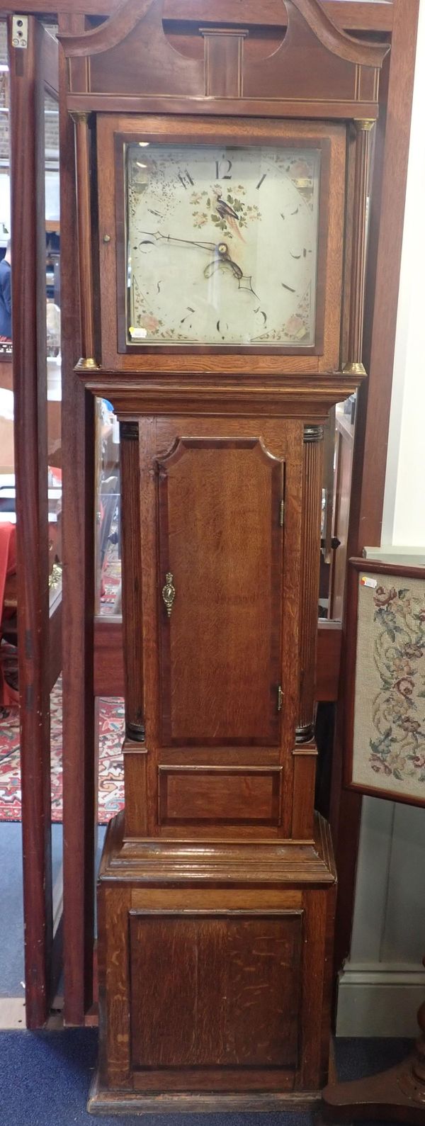 A 19th CENTURY THIRTY-HOUR  LONGCASE CLOCK