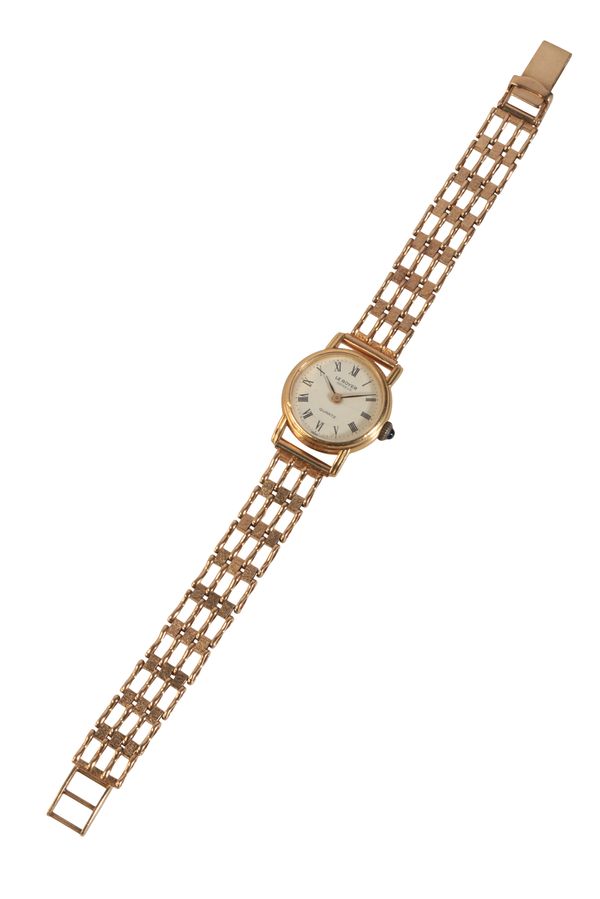 LE ROYER: A LADY'S 18CT GOLD WRISTWATCH