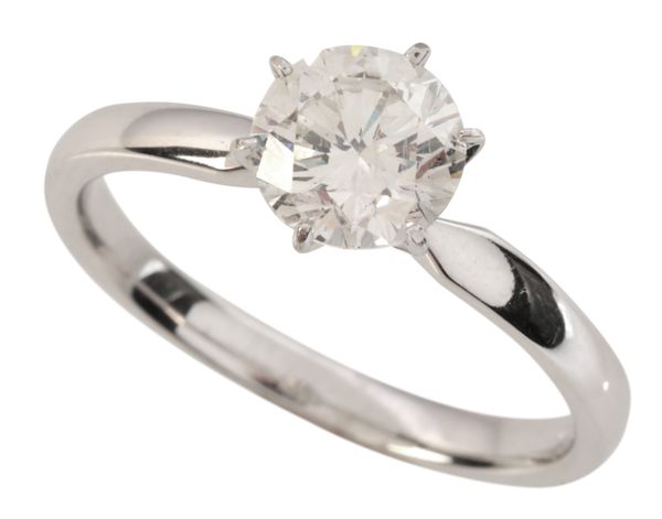 A DIAMOND SOLITAIRE RING