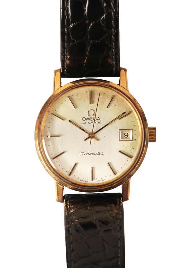 OMEGA SEAMASTER: A GENTLEMAN'S GOLD-PLATED WRISTWATCH