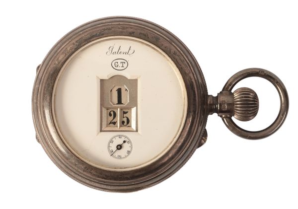 PATENT GT: A GENTLEMAN'S SILVER CASED CALENDAR POCKET WATCH