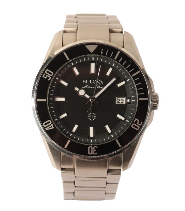 BULOVA MARINE STAR: A GENTLEMAN'S STAINLESS STEEL BRACELET WATCH