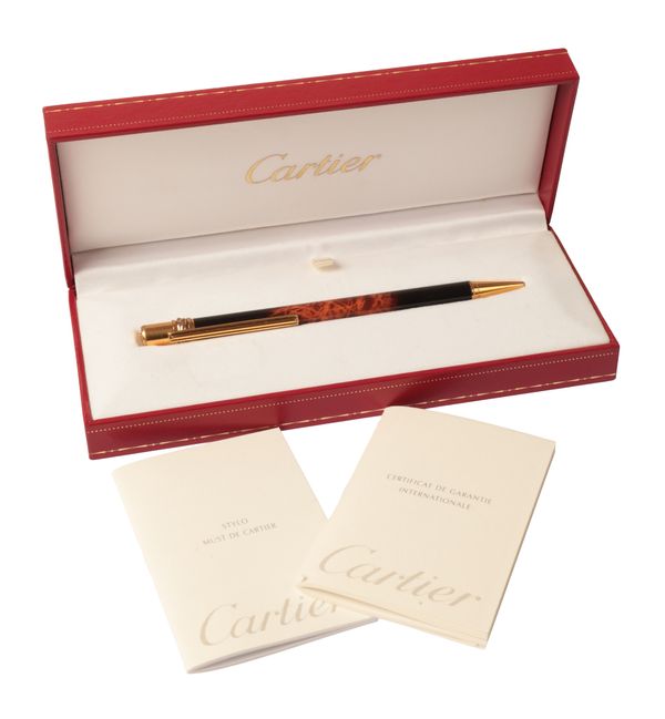 CARTIER MUST DE CARTIER: A GOLD-PLATED BALLPOINT PEN