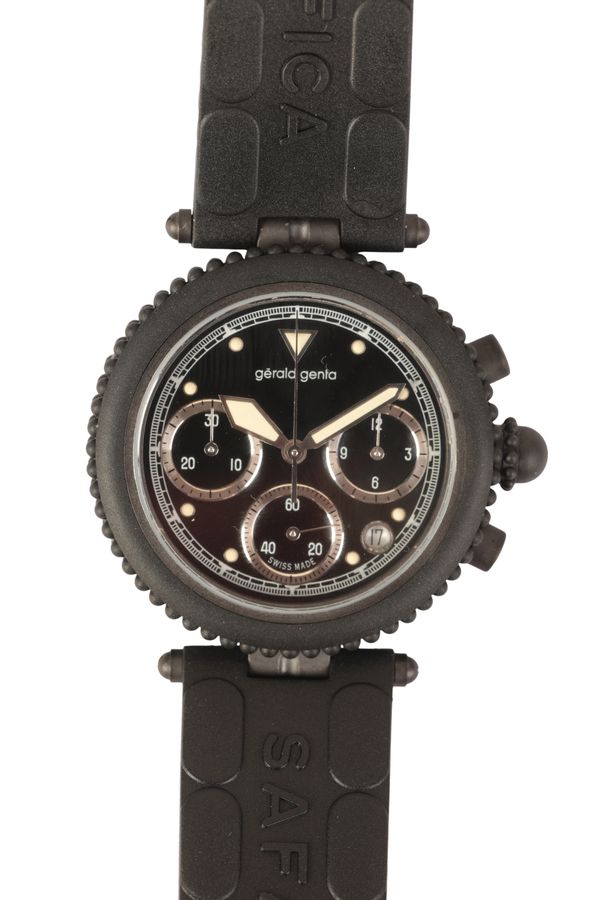 GÉRALD GENTA: A  GENTLEMAN'S CHRONOGRAPH WRISTWATCH