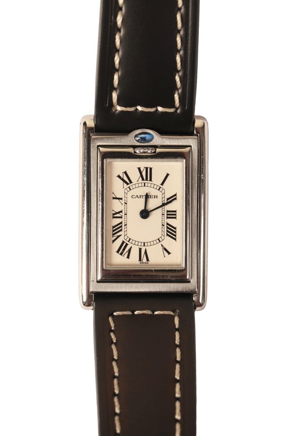 CARTIER TANK BASCULANTE: A GENTLEMAN'S STAINLESS STEEL WRISTWATCH