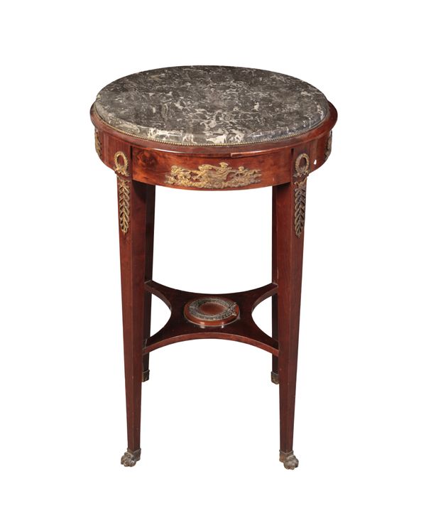 A FRENCH EMPIRE MAHOGANY ROUND OCCASIONAL TABLE