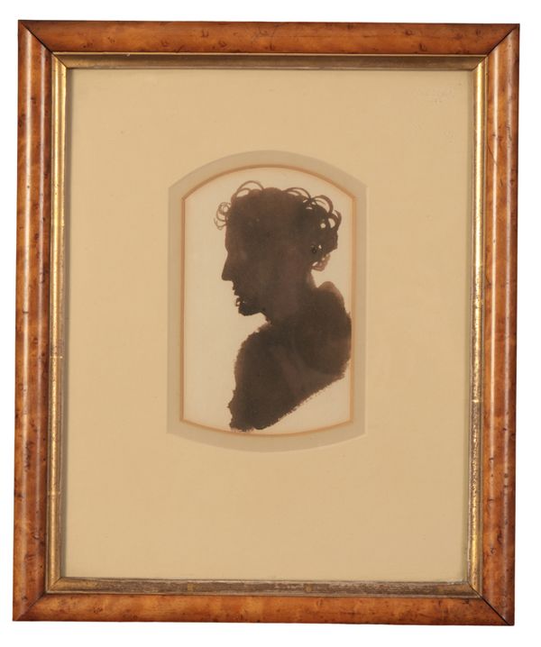 ASCRIBED TO EDWIN HENRY LANDSEER (1802-1873) A silhouette profile portrait of a gentleman