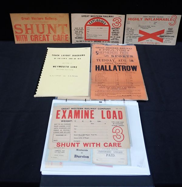 GREAT WESTERN RAILWAY: EPHEMERA