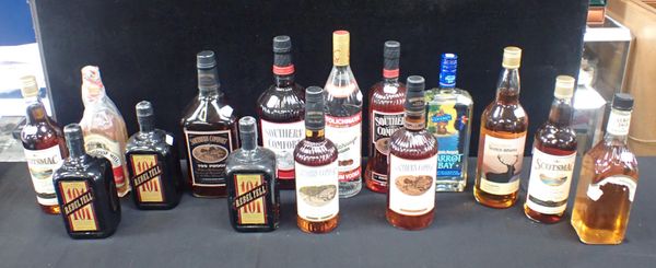 A QUANTITY OF BOTTLES OF ALCOHOL