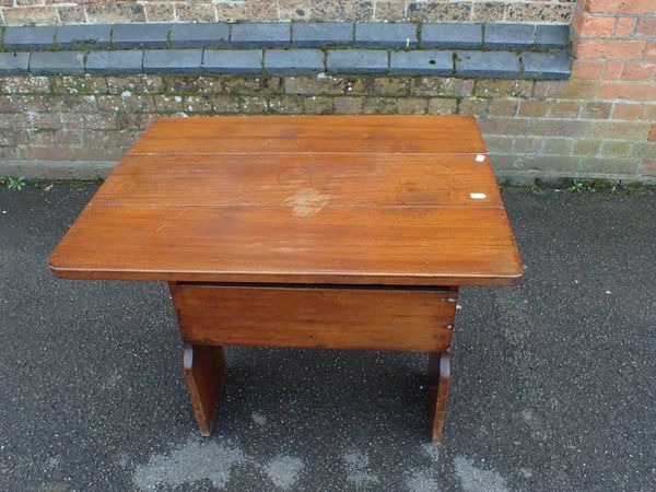 A MAHOGANY BOAT CABIN FOLDING TABLE