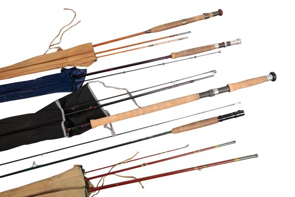 BOB CHURCH: A YELLOW STONE TWO-PIECE MAGNAMITE FLY ROD