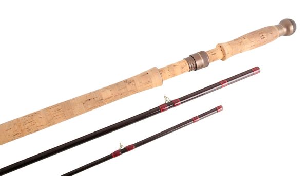 A HARDY GRAPHITE THREE PIECE SALMON FLY ROD