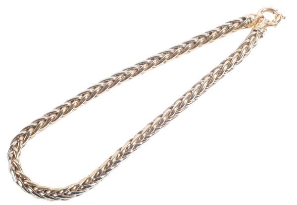 A TWO-TONE 18CT GOLD NECKLACE
