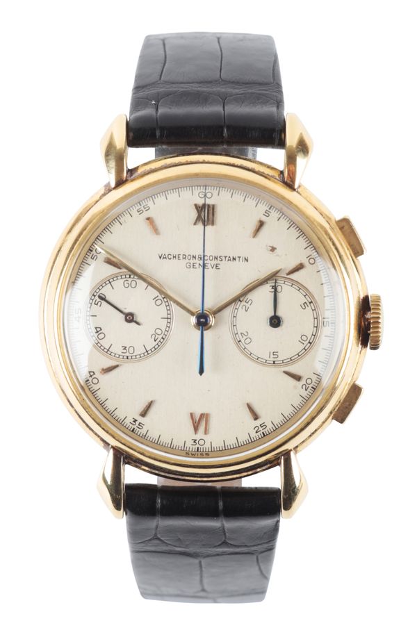 VACHERON CONSTANTIN, GENEVE: AN 18CT GOLD CHRONOGRAPH WRISTWATCH