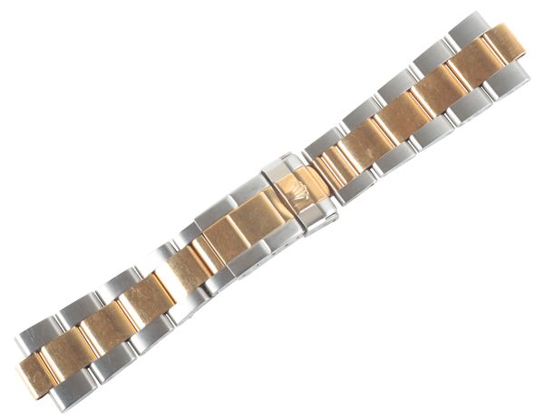ROLEX: A STEEL AND GOLD BI-METAL BRACELET