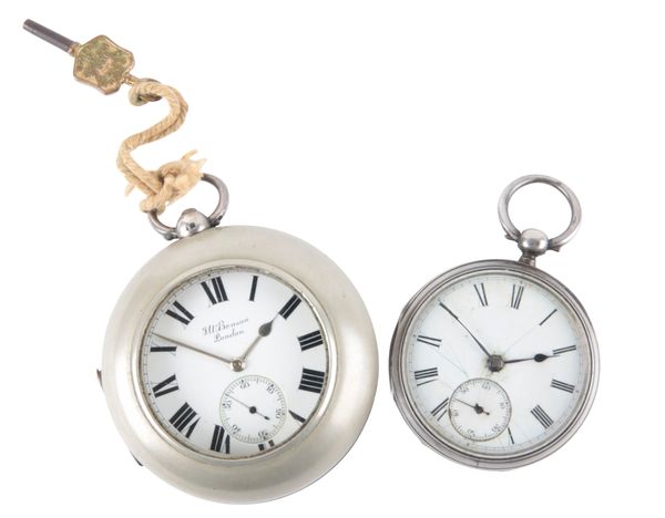 W. BENSON, LONDON: A SILVER OPEN FACE POCKET WATCH
