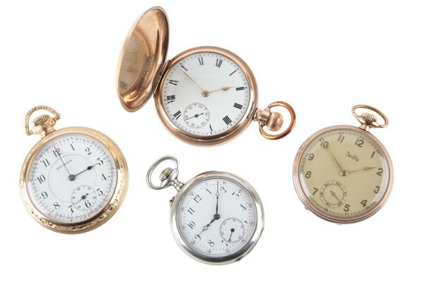 WALTHAM: A GOLD-PLATED FULL HUNTER POCKET WATCH