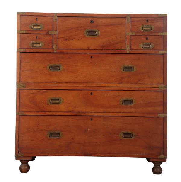 A SECRETAIRE CAMPAIGN CHEST